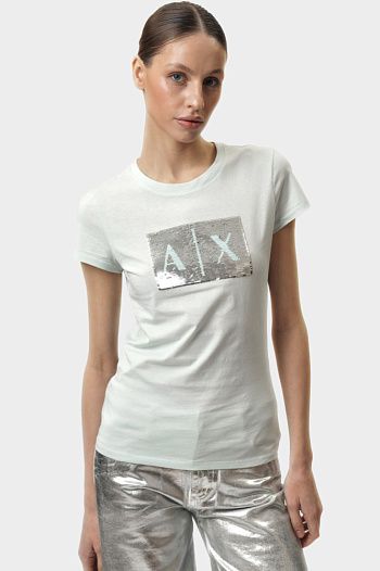 Футболка хлопковая серая Armani Exchange