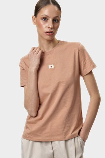 Футболка хлопковая розовая Calvin Klein Jeans