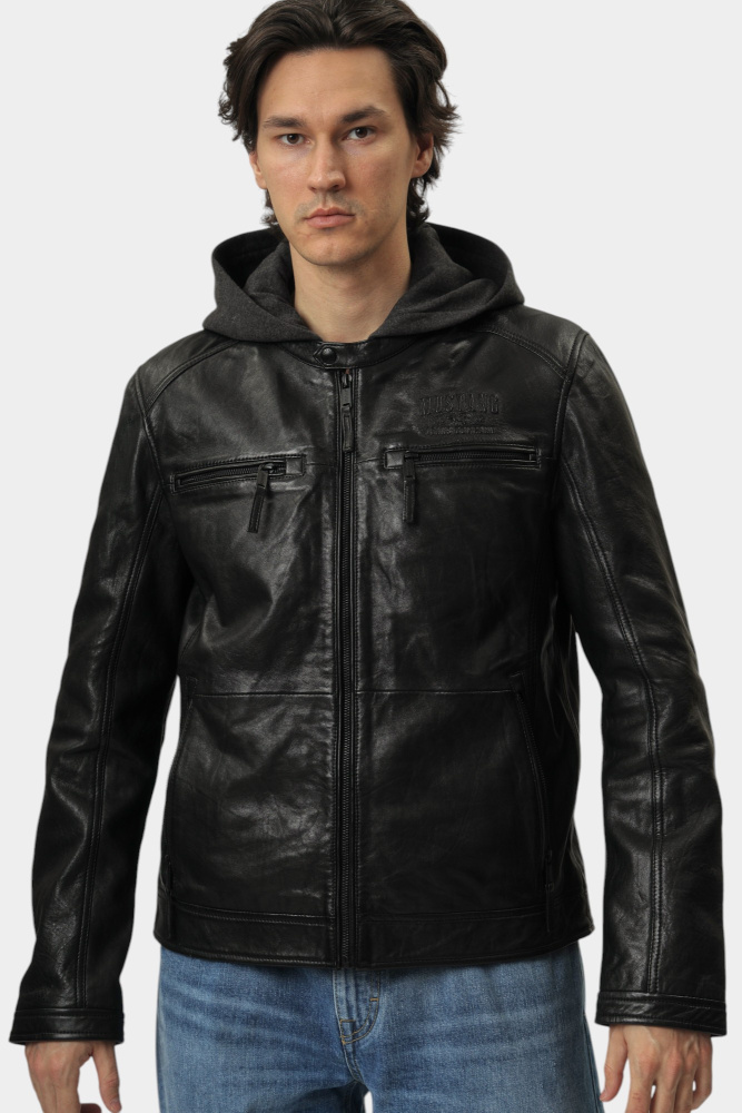MU-M251-288 Куртка кожаная Mustang Черный