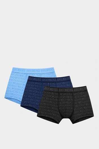 Трусы комплект 3 шт хлопковые черные Bikkembergs