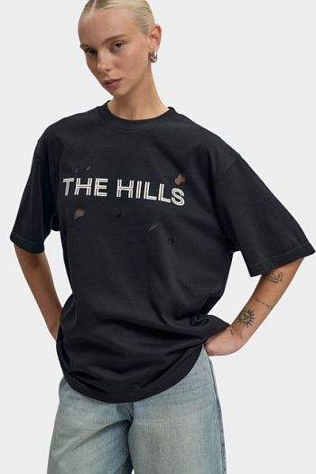 Футболка хлопковая черная The Hills