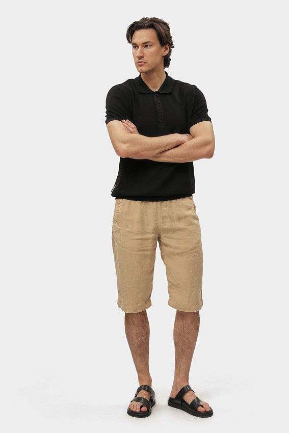 Шорты льняные Karl Lagerfeld Бежевый