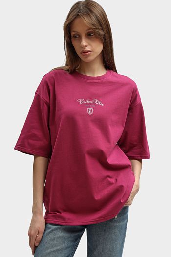 Футболка хлопковая розовая Calvin Klein Jeans
