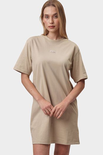 Платье хлопковое бежевое Calvin Klein Jeans