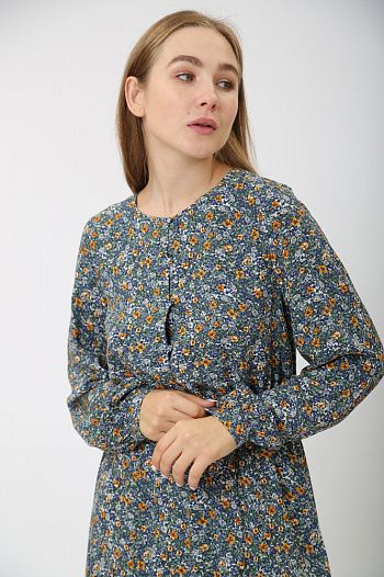 Платье из вискозы серое Pepe Jeans