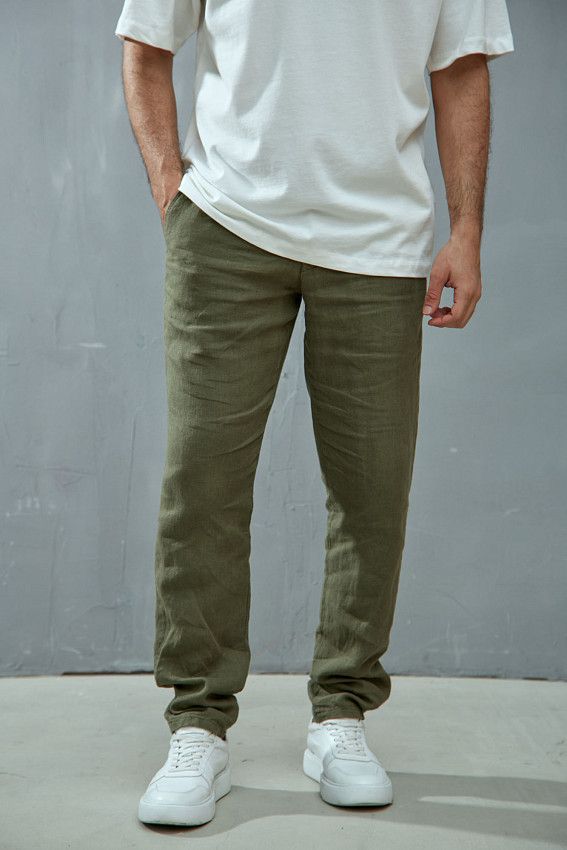 Брюки льняные Van Mich Зеленый