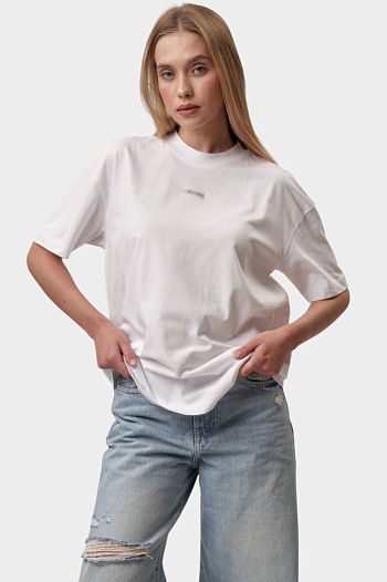 Футболка хлопковая белая Calvin Klein Jeans