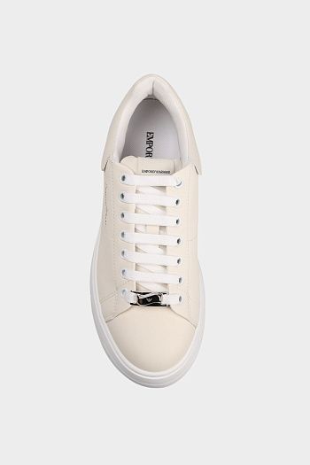 Кроссовки из натуральной кожи Emporio Armani