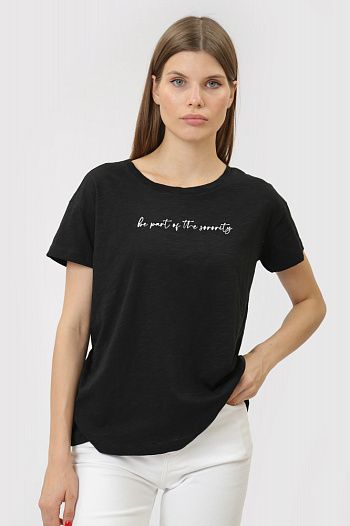 Футболка хлопковая черная Armani Exchange