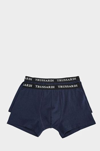 Комплект белья синий хлопковый Trussardi