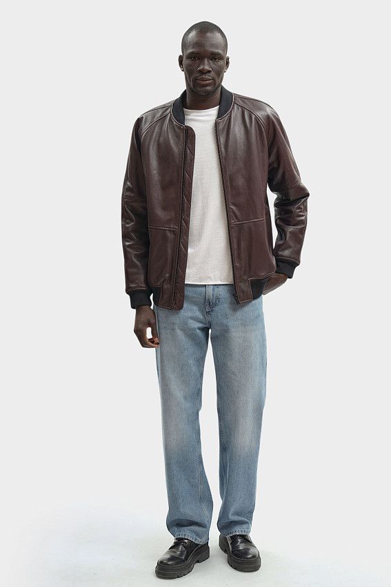 Куртка кожаная Strellson Фиолетовый