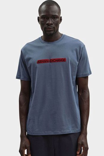 Футболка хлопковая серая Armani Exchange