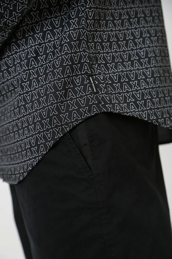 Рубашка с длинным рукавом Armani Exchange Черный