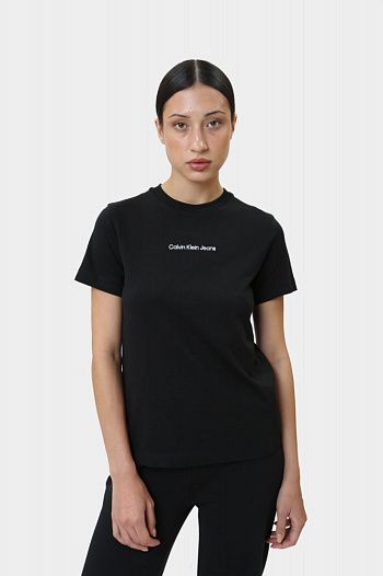 Футболка хлопковая черная Calvin Klein Jeans