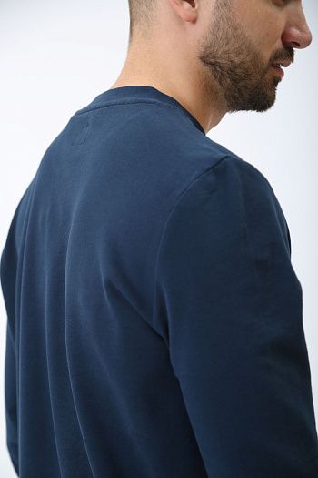 Свитшот хлопковый синий Armani Exchange