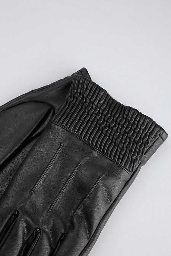 Перчатки кожаные Trussardi Черный