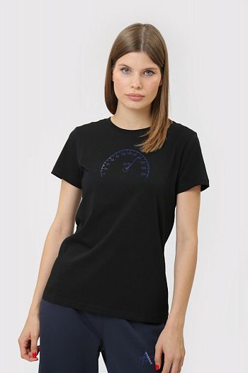Футболка хлопковая черная Armani Exchange