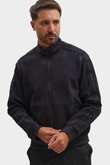 Толстовка хлопковая черная Armani Exchange