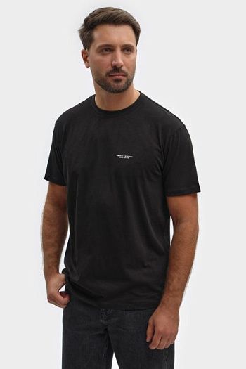 Футболка хлопковая черная Armani Exchange