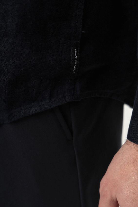Рубашка с длинным рукавом Armani Exchange Синий