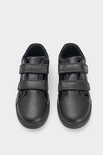 Кроссовки черные кожаные Geox