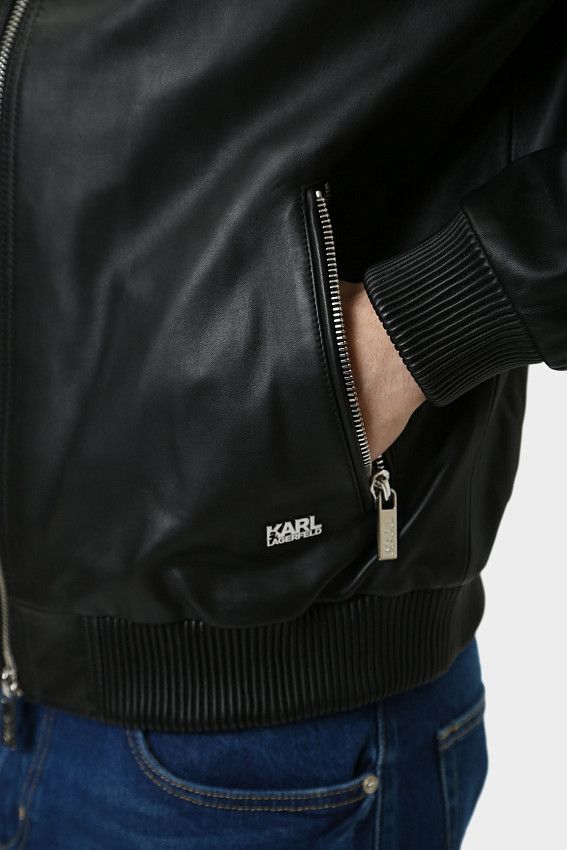 Куртка кожаная Karl Lagerfeld Черный