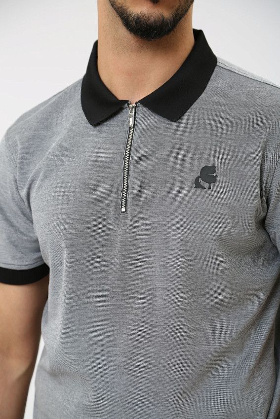 Поло Karl Lagerfeld Серый