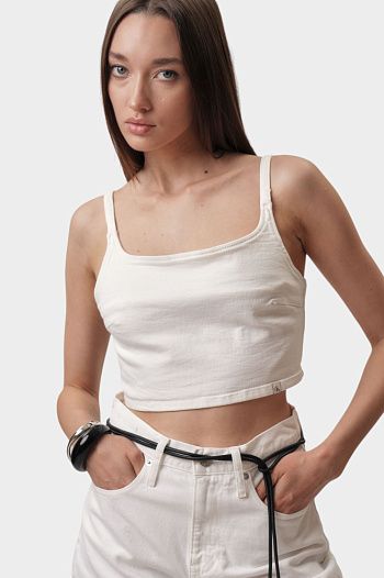 Топ хлопковый белый Calvin Klein Jeans
