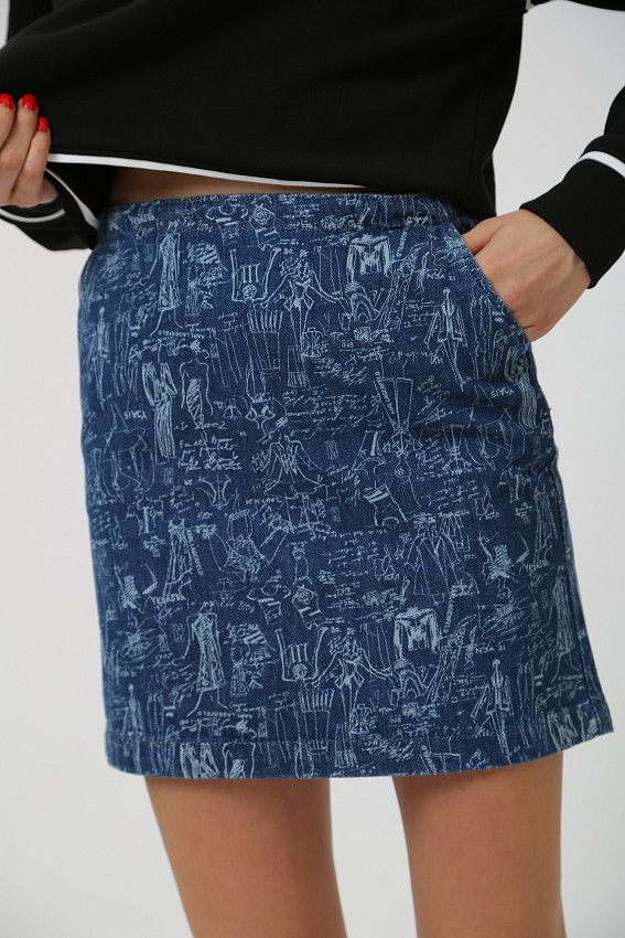 Юбка джинсовая Karl Lagerfeld Синий