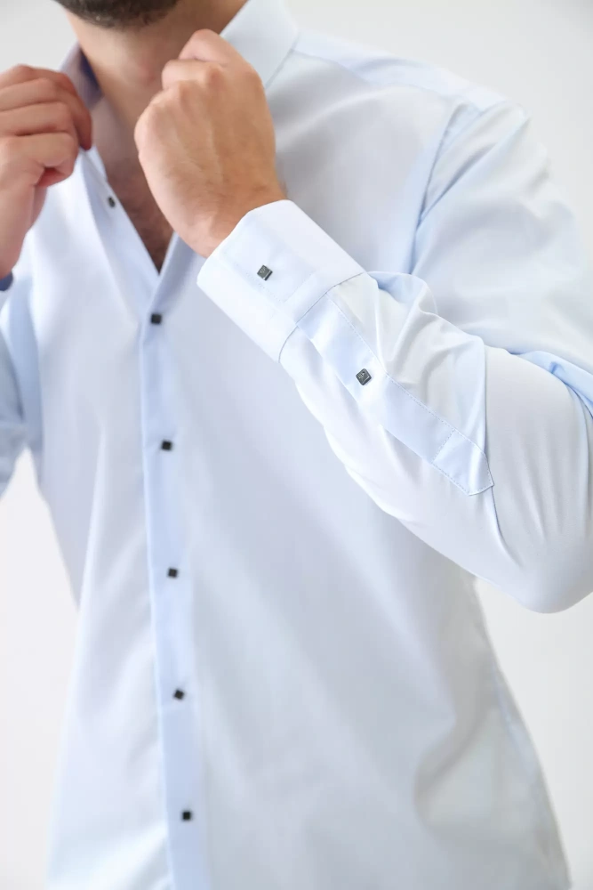 500699_605000 Сорочка д/р Karl Lagerfeld Голубой