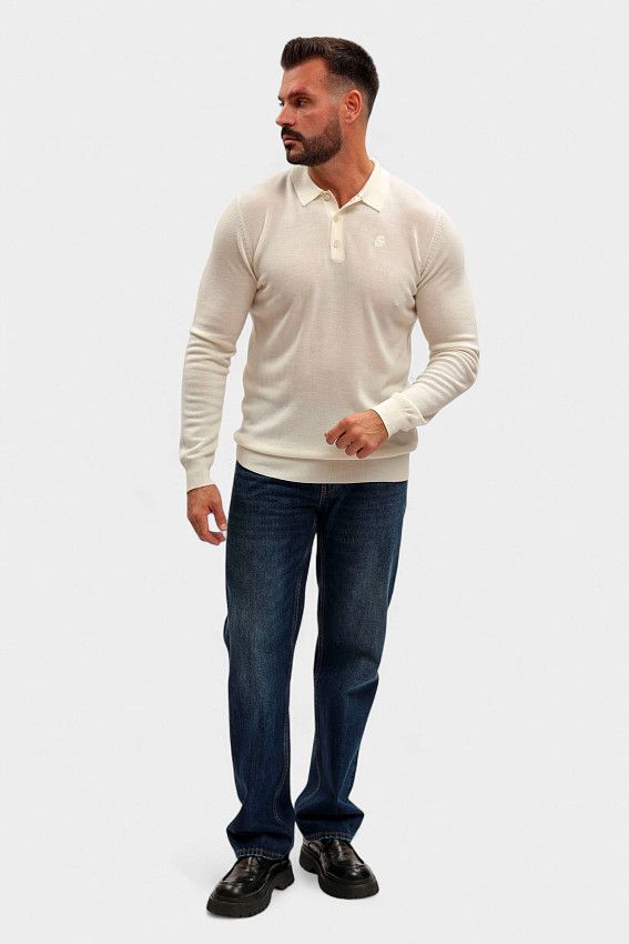 Поло с длинным рукавом Karl Lagerfeld Бежевый