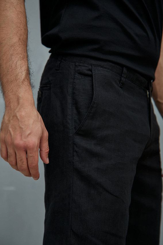 Брюки льняные Van Mich Черный