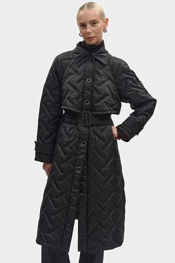 Пальто черное Emporio Armani