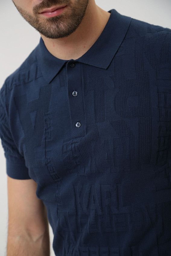 Поло трикотажное Karl Lagerfeld Синий