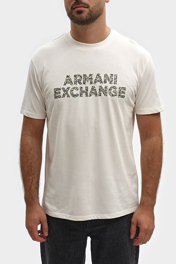 Футболка хлопковая черная Armani Exchange