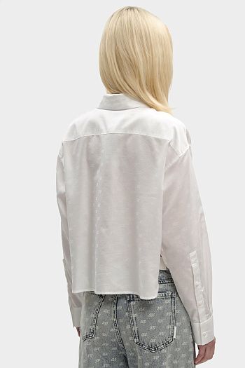 Рубашка хлопковая белая Armani Exchange