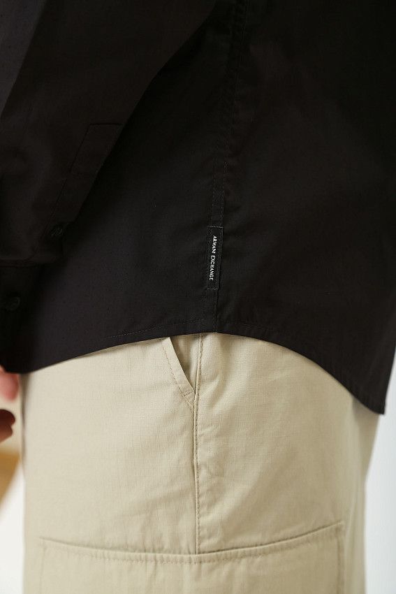 Рубашка с длинным рукавом Armani Exchange Черный