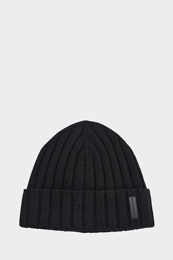 Шапка черная шерстяная Emporio Armani