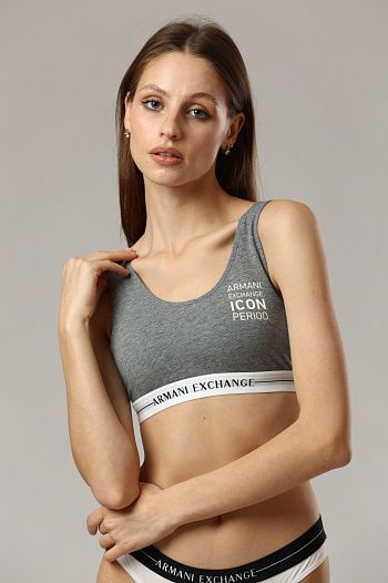 Топ хлопковый серый Armani Exchange