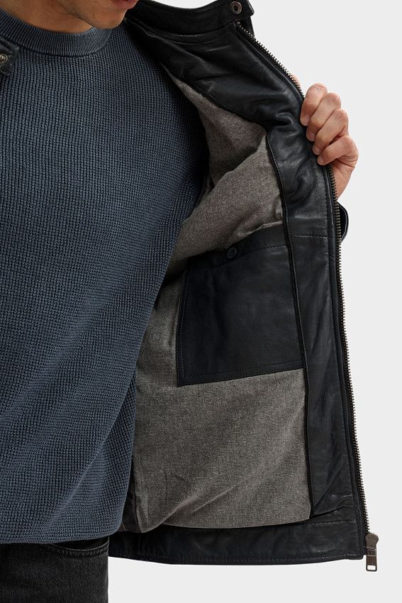 Куртка кожаная Mustang Синий