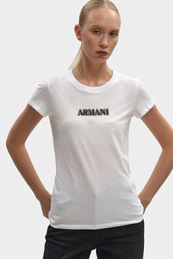 Футболка хлопковая белая Armani Exchange
