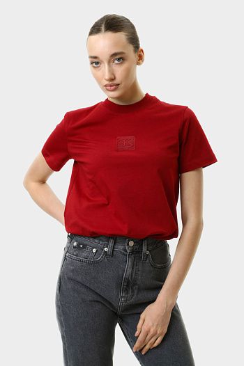 Футболка хлопковая красная Calvin Klein Jeans