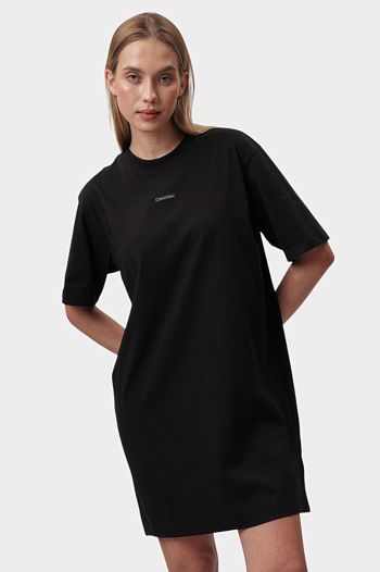 Платье хлопковое черное Calvin Klein Jeans