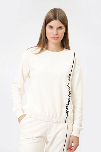 Свитшот хлопковый белый Armani Exchange