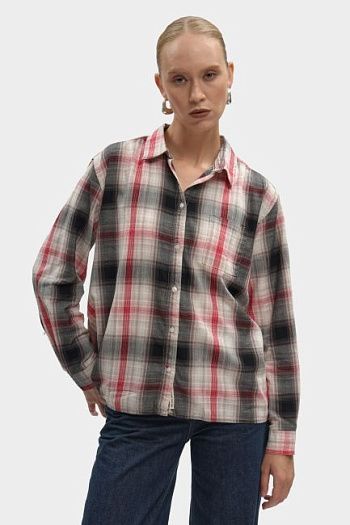 Рубашка хлопковая серая Pepe Jeans