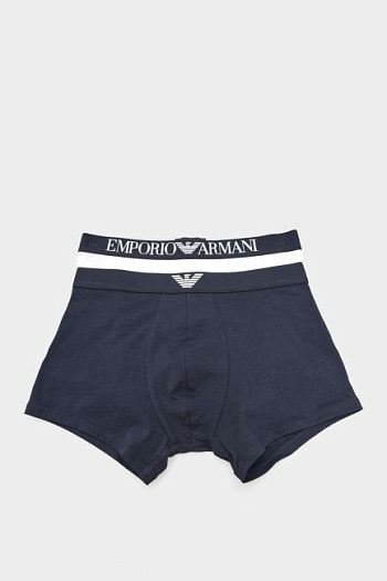 Комплект трусов хлопковый синий Emporio Armani