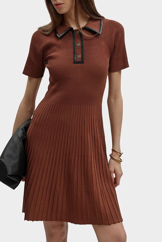 Платье Karl Lagerfeld Коричневый