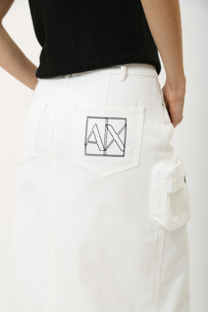 3DYN65_Y15MZ_0104 юбка джинсовая armani exchange 