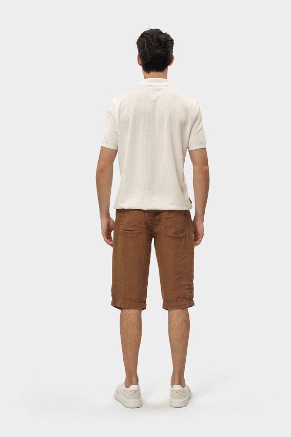 Шорты льняные Karl Lagerfeld Коричневый