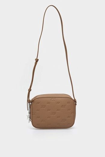 Сумка кросс-боди кожаная коричневая Armani Exchange
